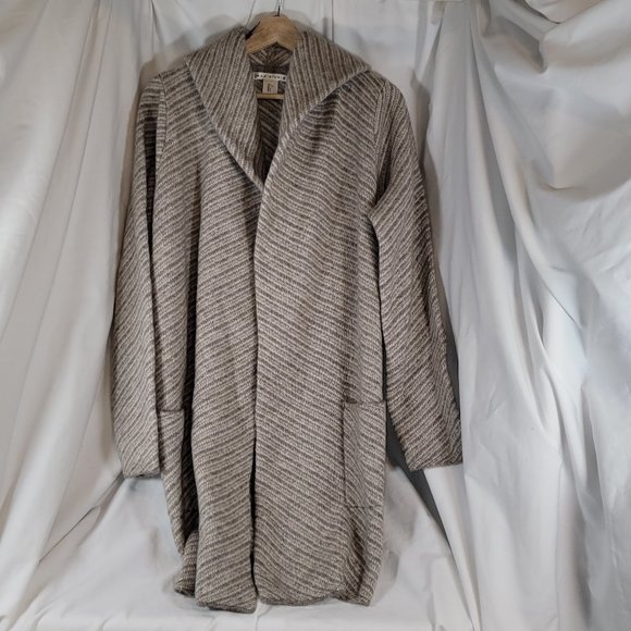 Max Studio Sweaters - Max Studio Hooded Cardigan Acrylic/Poly/Wool/Spandex- Size Large - Like New